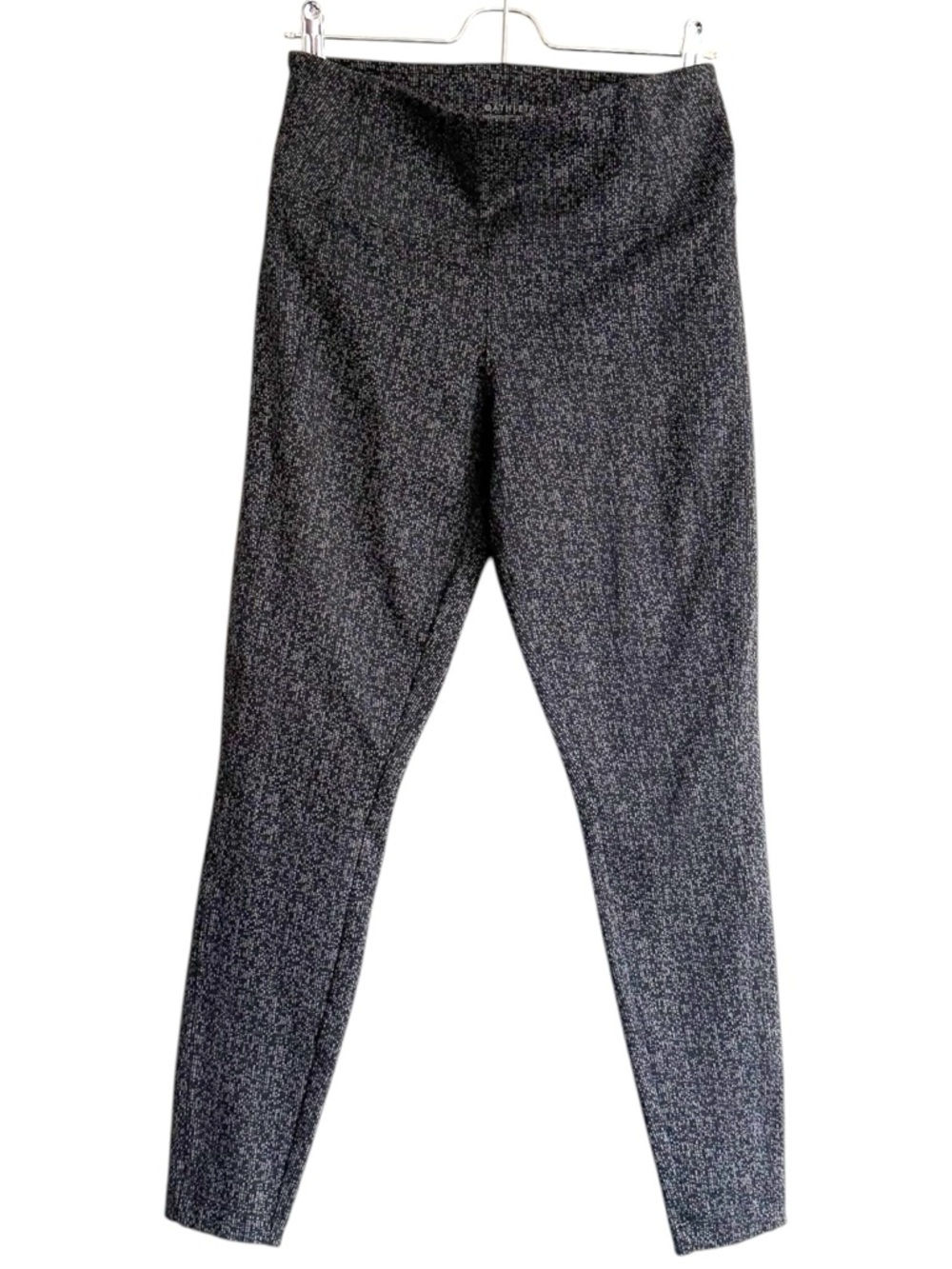 Athleta Marled Black and Gray Textured Leggings- delancey tights size S